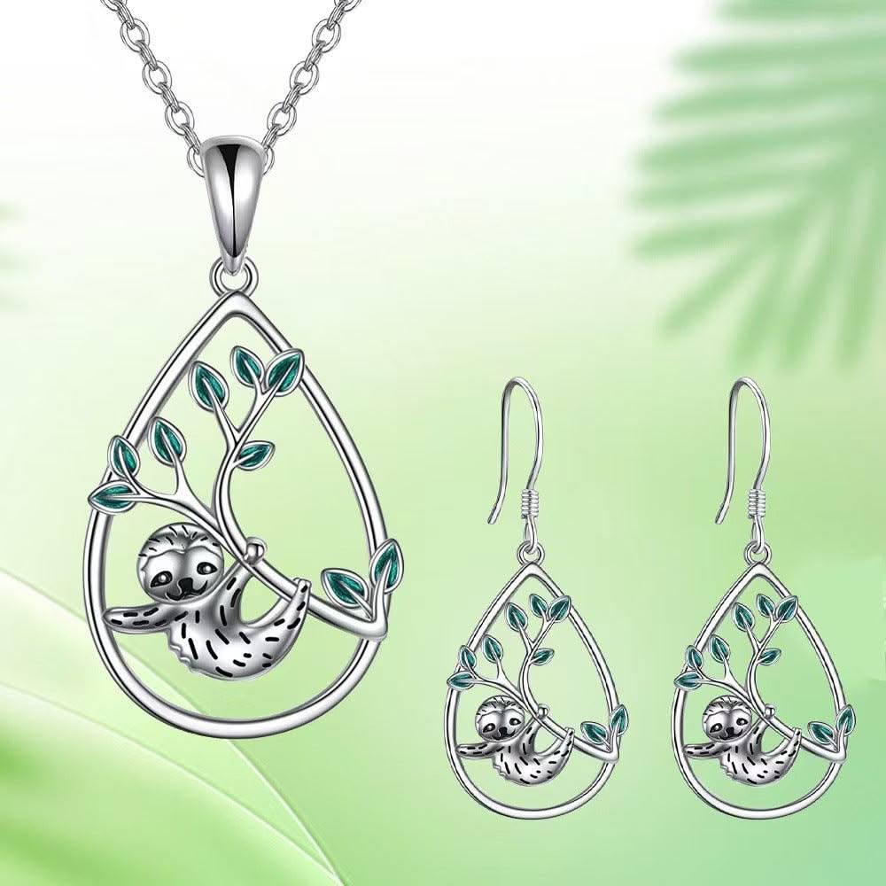 Cartoon Sloth Earring Pendant Accessories Necklace For Women - Elanique