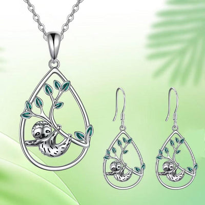 Cartoon Sloth Earring Pendant Accessories Necklace For Women - Elanique