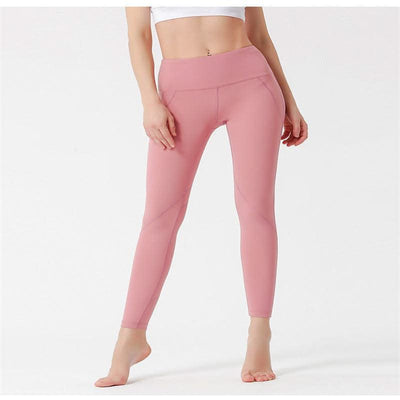 Nude fitness pants women stretch tight yoga pants