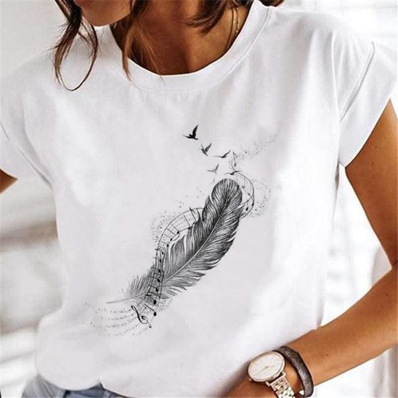 Women Dandelion T-shirts Fashion Clothing Cartoon Clothes Wa - Elanique