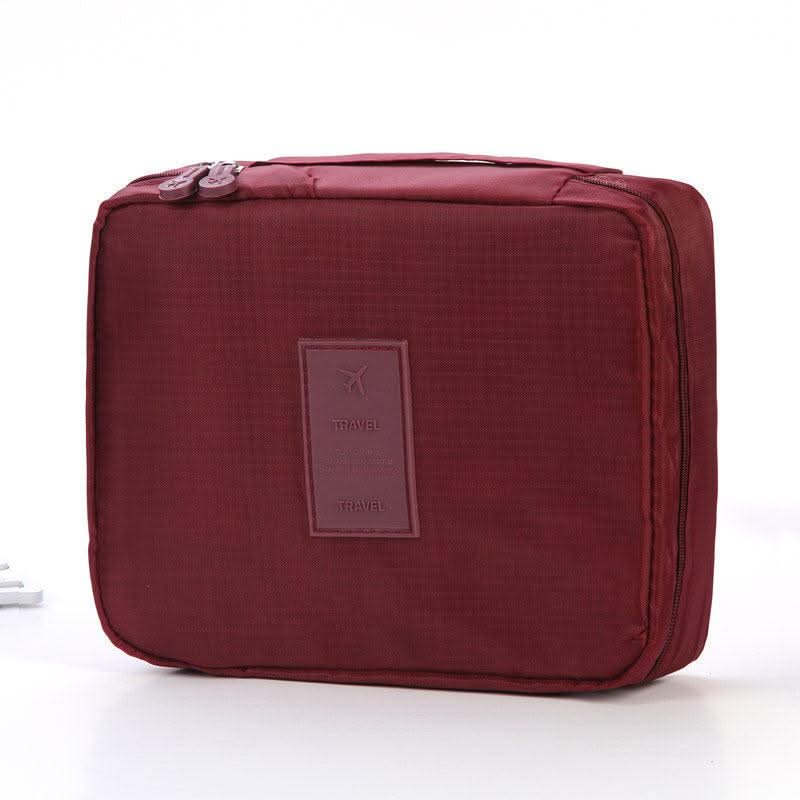 Portable Cosmetic Bag Waterproof Divider Multi-grid Pockets Toiletry Bags Travel Storage Handbags Women Make Up Bag - Elanique