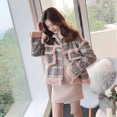 Lamb Plush Coat And Fur Coat Women - Elanique