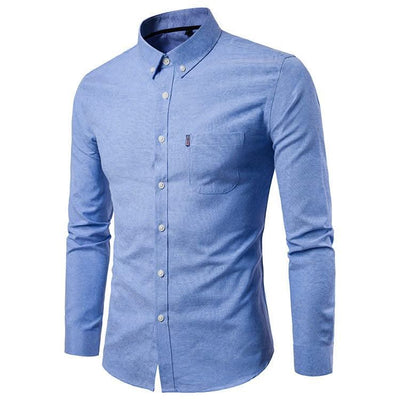 Men S Shirts Korean Men Slim Long Sleeve - Elanique