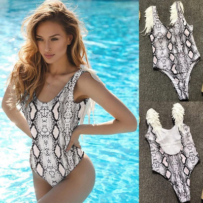 Solid Color Swimwear Women Swimsuit Bodysuit - Elanique