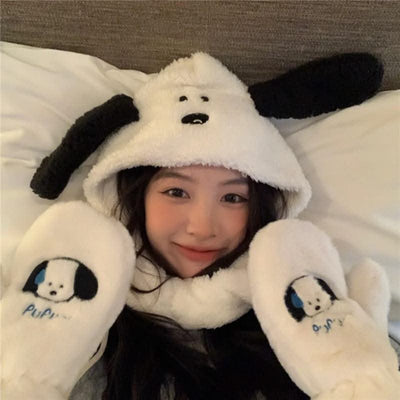 Children Wear Warm Fuzzy Hats Snoopy Cartoon - Elanique