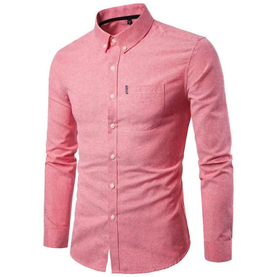 Men S Shirts Korean Men Slim Long Sleeve - Elanique
