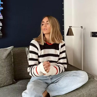 Lace-up Sweater Sweater For Women - Elanique
