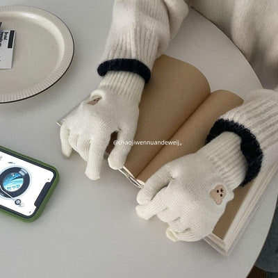 Facial Expression Bag Gloves For Women