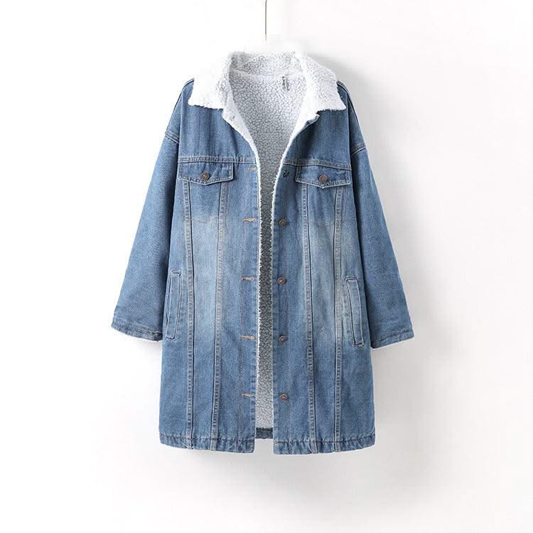 NEW Vangull Fur Warm Winter Denim Jacket For Women - Elanique
