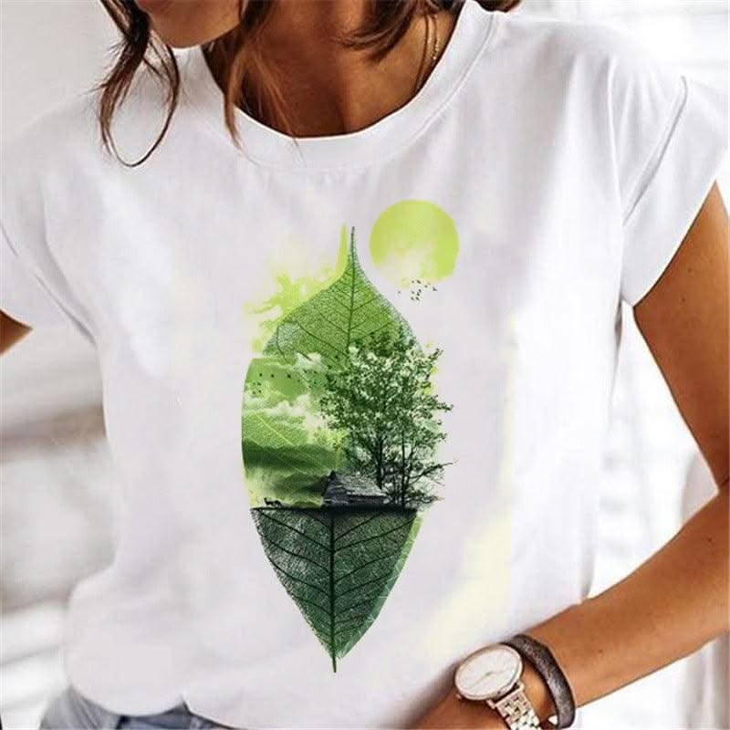 Women Dandelion T-shirts Fashion Clothing Cartoon Clothes Wa - Elanique