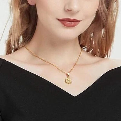 New Accessories 26 Capital English necklace for women and men stainless steel necklace with 18K gold clavicle chain accessories - Elanique