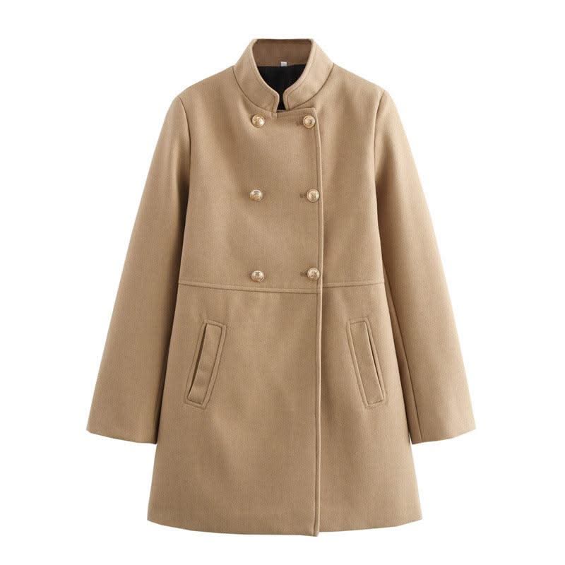 Fashion Double Breasted Coat Coat For Women