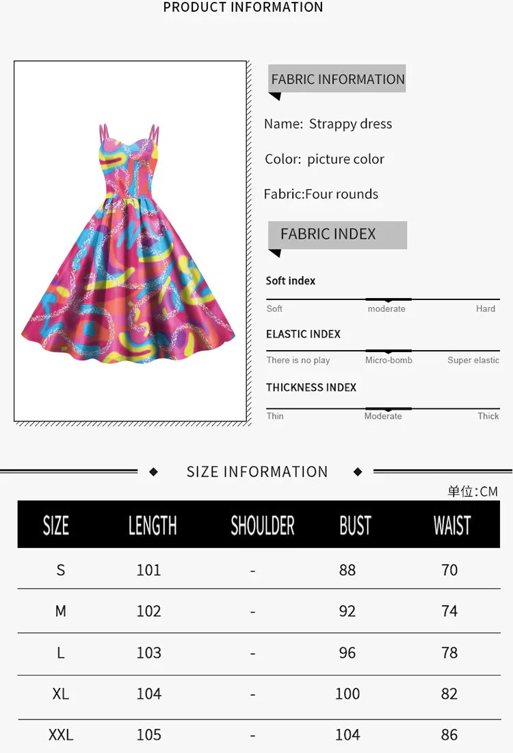Pink Dress Clothes for Girls Women Movie Margot Robbie Dresses Cosplay Costume Princess Dress Halloween Party Outfit 2023