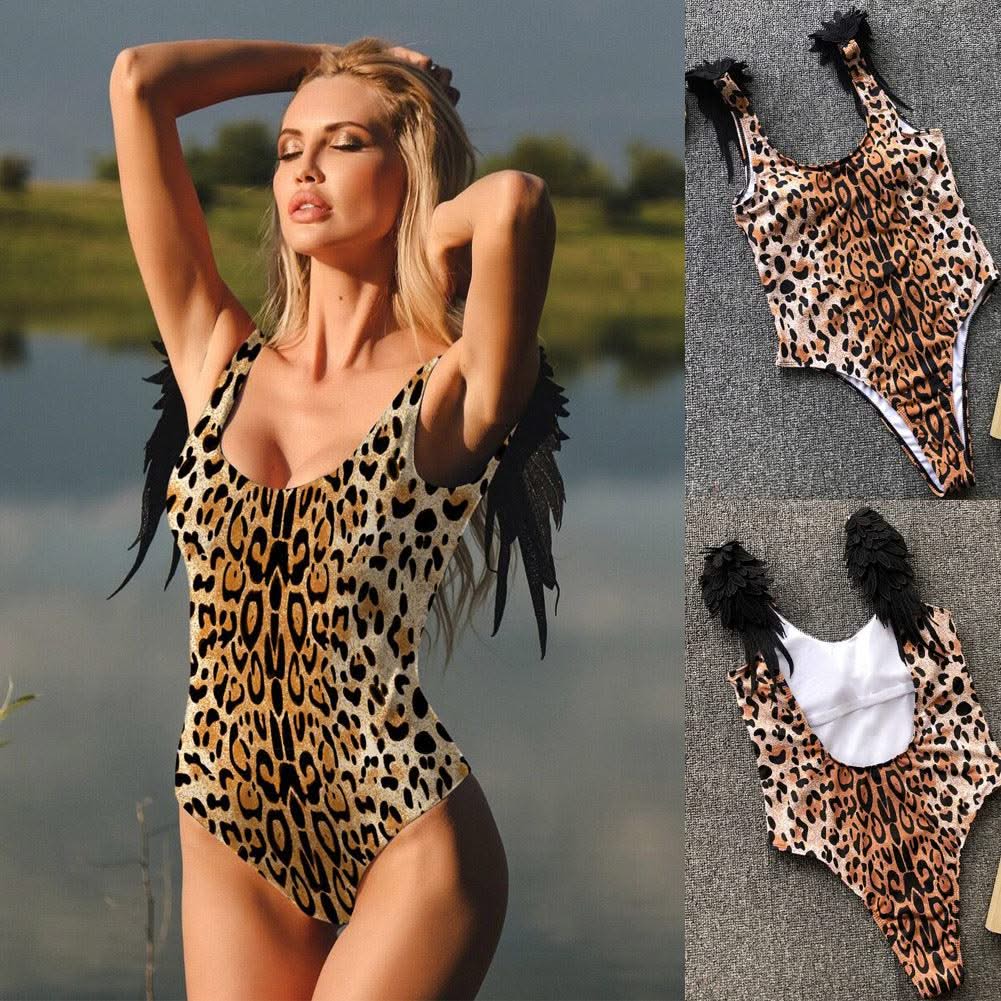 Solid Color Swimwear Women Swimsuit Bodysuit - Elanique