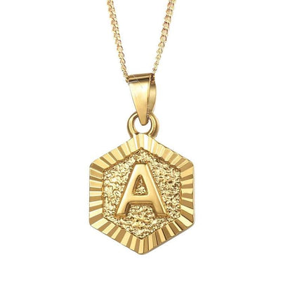 New Accessories 26 Capital English necklace for women and men stainless steel necklace with 18K gold clavicle chain accessories - Elanique