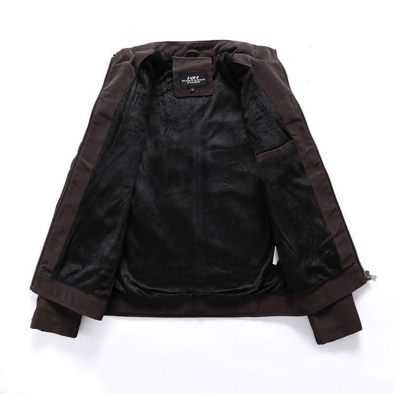 Men Fashion Pu Leather Jackets Coats - Elanique