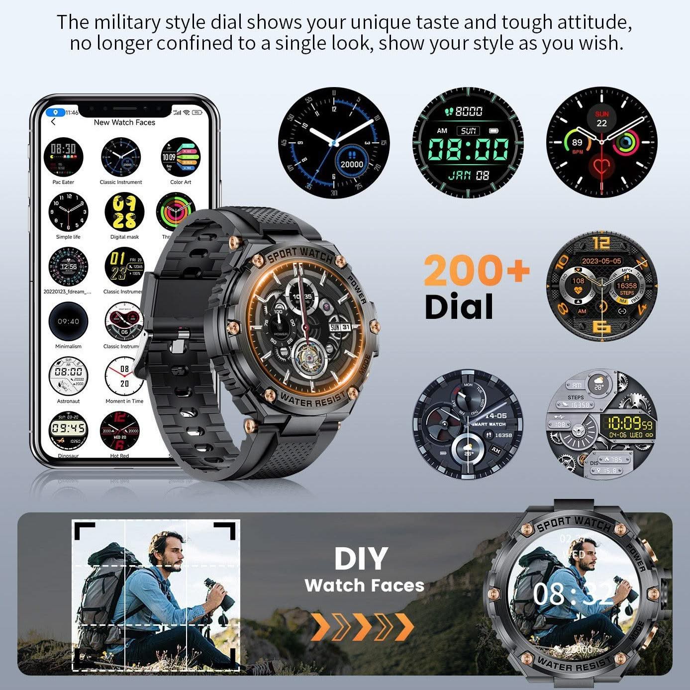 Large Screen Disc Smart Watch For Men - Elanique