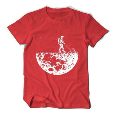 develop the moon T-shirts men creative design summer casual streetwear cotton Tops new t-shirts funny black - Elanique