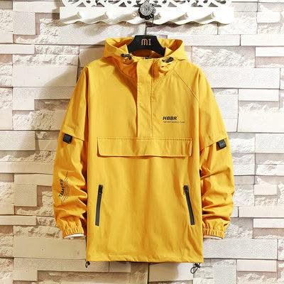 Fake Two Reflective Hoodie Jackets For Men - Elanique