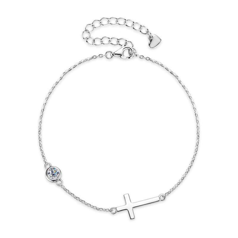 Cross Diamond Bracelet For Women 925 Silver Accessories - Elanique
