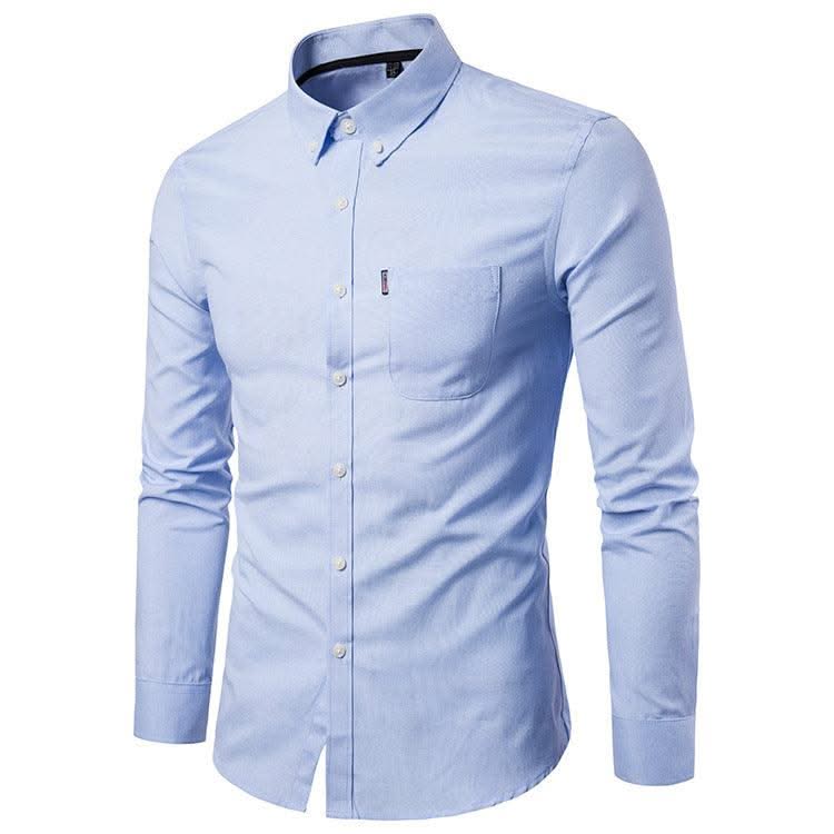 Men S Shirts Korean Men Slim Long Sleeve - Elanique