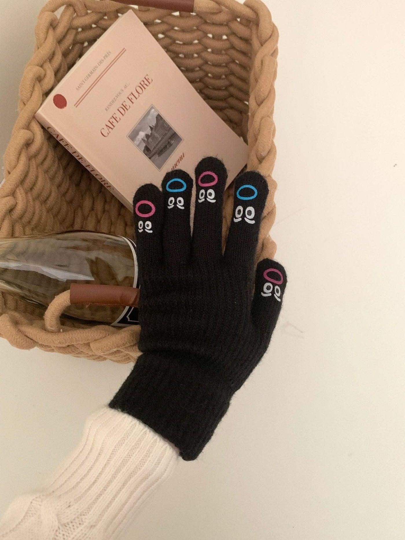 Facial Expression Bag Gloves For Women