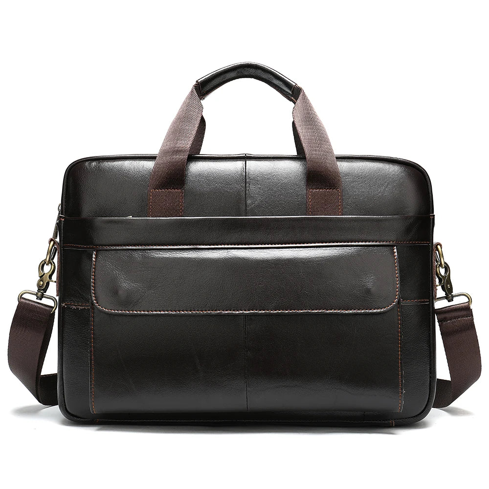 WESTAL Men's Briefcases Men's Bags Genuine Leather Lawyer/Office Bag Laptop Bag Men's Leather Briefcases Bag for Documents
