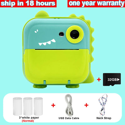 Digital Children Camera For Photography Instant Print Photo Kids Camera Mini Thermal Printer Video Educational Toys Gift