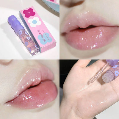 Shimmering Dewy Hydrating Lip Oil Gloss - Intense Moisturizer with Lightweight, Non-Sticky Shine - Perfect Long-Lasting Lip Care