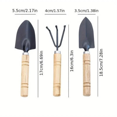 3Pcs/Set, Mini Garden Tool Set, Indoor, Small Plants, Cactus, Vegetables, Digging, Weeding, Flower Pot, Gardening Tools
