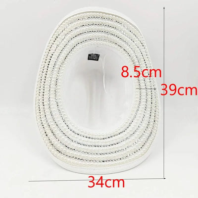 Women's cowboy hat high-end custom accessories white exquisite cowboy fashion shiny pearl rhinestone cowboy hat prom party hat