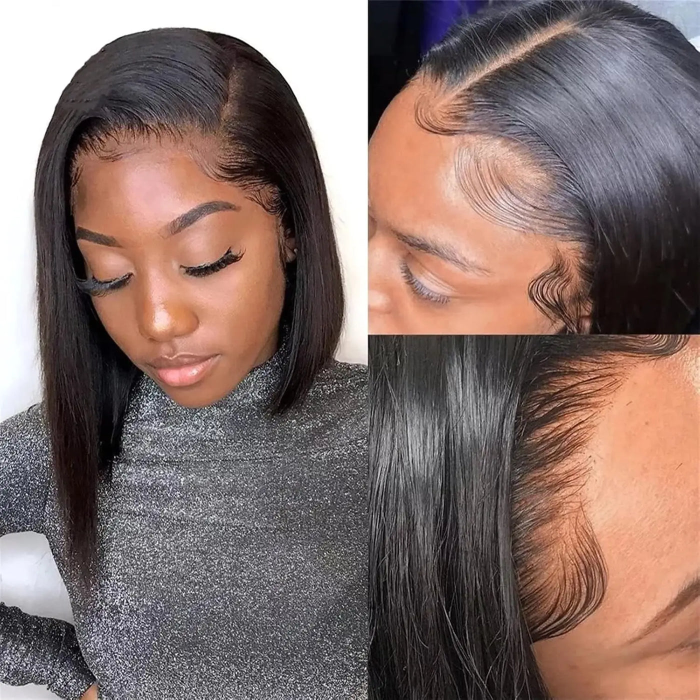 Short Bob Wigs 13x4 Lace Front Human Hair Wigs Pre Plucked With Baby Hair Straight Short Bob Wigs Lace Wig