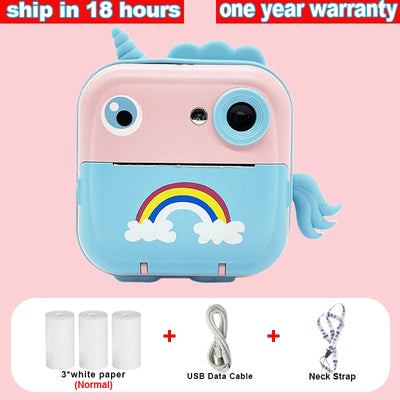 Digital Children Camera For Photography Instant Print Photo Kids Camera Mini Thermal Printer Video Educational Toys Gift