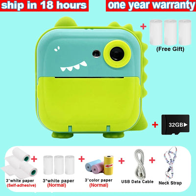 Digital Children Camera For Photography Instant Print Photo Kids Camera Mini Thermal Printer Video Educational Toys Gift