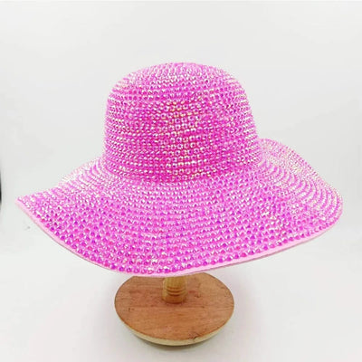 Women's cowboy hat high-end custom accessories white exquisite cowboy fashion shiny pearl rhinestone cowboy hat prom party hat