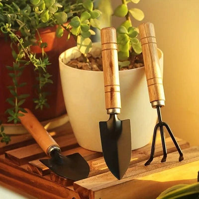 3Pcs/Set, Mini Garden Tool Set, Indoor, Small Plants, Cactus, Vegetables, Digging, Weeding, Flower Pot, Gardening Tools