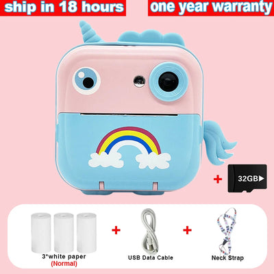Digital Children Camera For Photography Instant Print Photo Kids Camera Mini Thermal Printer Video Educational Toys Gift