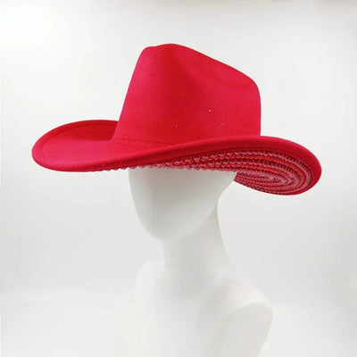 Women's cowboy hat high-end custom accessories white exquisite cowboy fashion shiny pearl rhinestone cowboy hat prom party hat