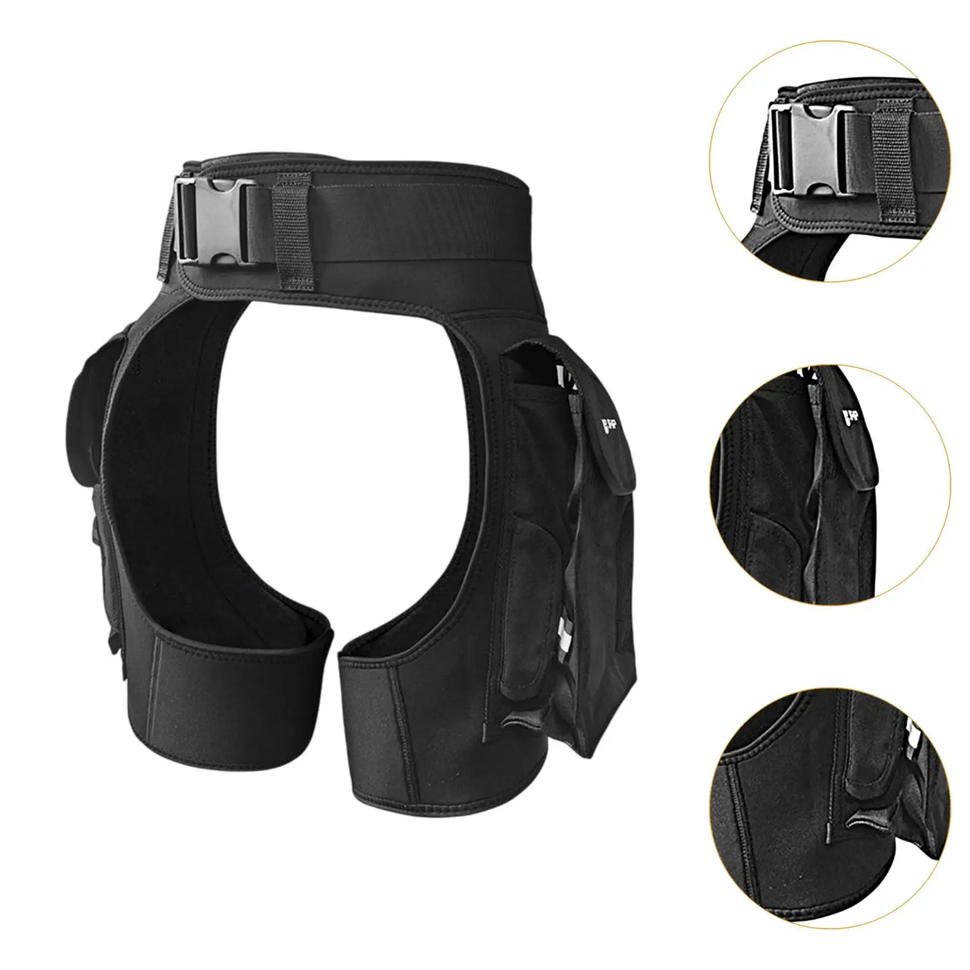 Wetsuit Pants Adjustable Waist Band with Side Pockets Wetsuit Shorts for Canoeing Scuba Diving Kayaking Swimming Surfing