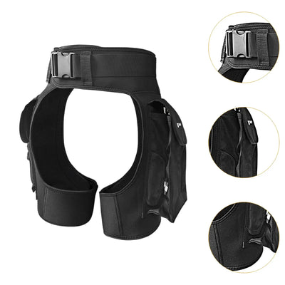 Wetsuit Pants Adjustable Waist Band with Side Pockets Wetsuit Shorts for Canoeing Scuba Diving Kayaking Swimming Surfing