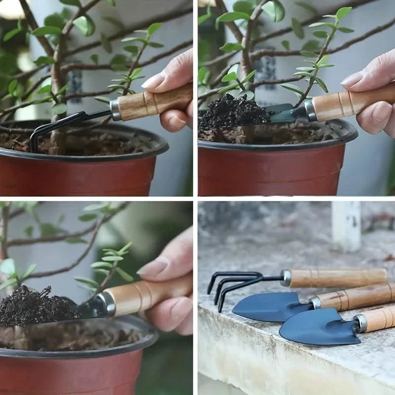 3Pcs/Set, Mini Garden Tool Set, Indoor, Small Plants, Cactus, Vegetables, Digging, Weeding, Flower Pot, Gardening Tools