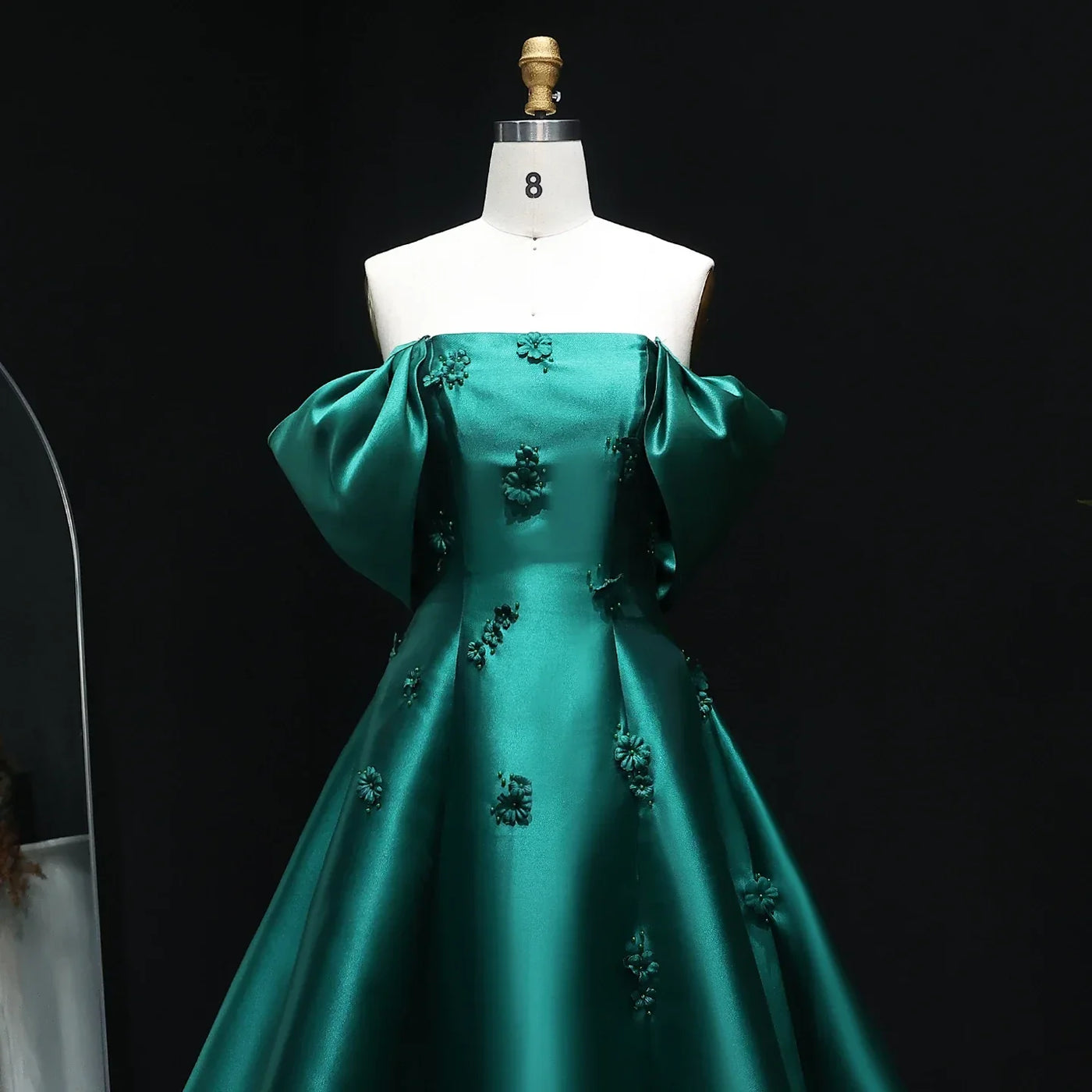 Sharon Said Black Sheer Sleeves Evening Dresses with Sweep Floor for Women Wedding Party Gown SF026 Customized فساتين سهرة