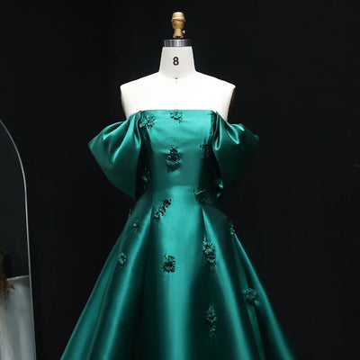Sharon Said Black Sheer Sleeves Evening Dresses with Sweep Floor for Women Wedding Party Gown SF026 Customized فساتين سهرة