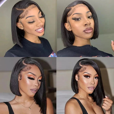 Short Bob Wigs 13x4 Lace Front Human Hair Wigs Pre Plucked With Baby Hair Straight Short Bob Wigs Lace Wig