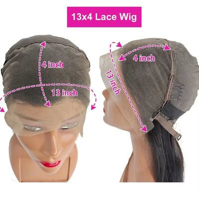 Short Human Hair Wigs Bob Wig 13x4 Loose Wave Frontal Wig Lace Front Wigs  Body Wave 4X4 Lace Closure Human Hair Wig For Women