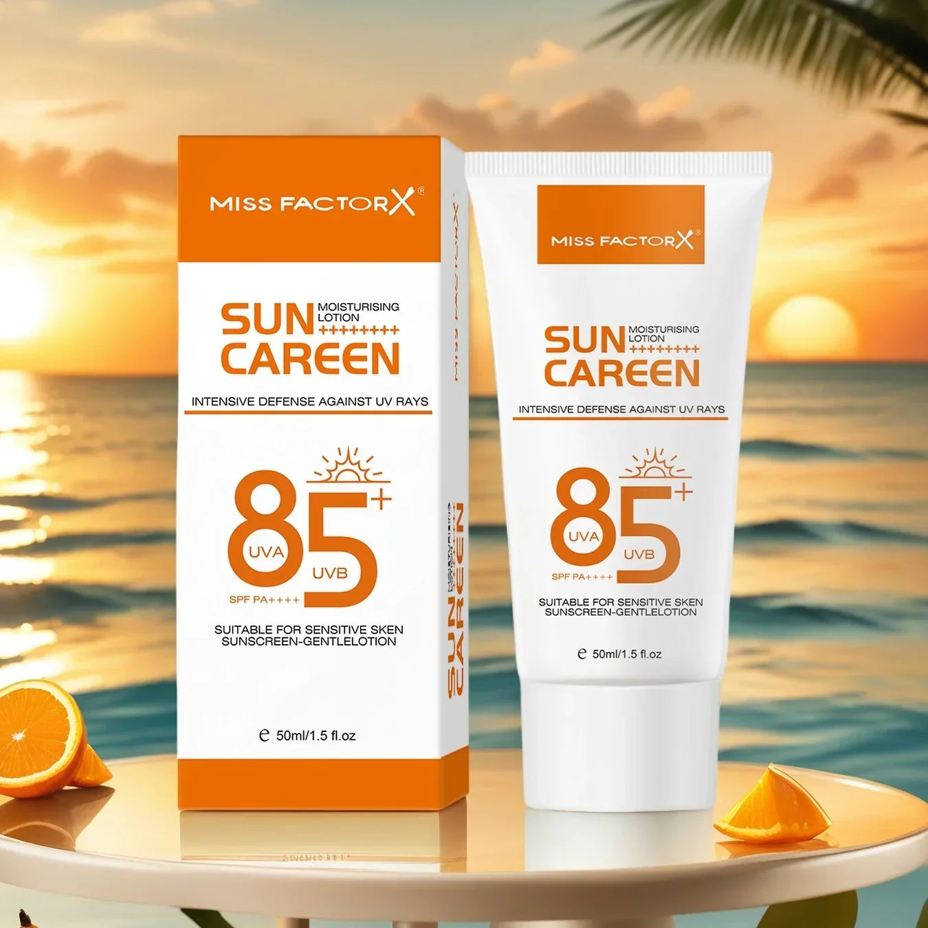 Mild sunscreen, broad-spectrum SPF moisturizing formula, lightweight sunscreen, vegetarian, suitable for facial and body skincar