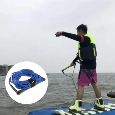 Water Ski Rope 23M Floating Surf Rope Floatable Tow Ropes with Grip Wakesurf Rope Accessories Lightweight for Beach Water Sports