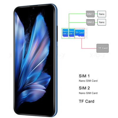 XGODY 4G Cell Phones V50,Smartphone Android,6.52 inch,4+64GB ROM,4500mAh,Mobile phones,8+15MP,Dual SIM Quad Core,Face Unlocked