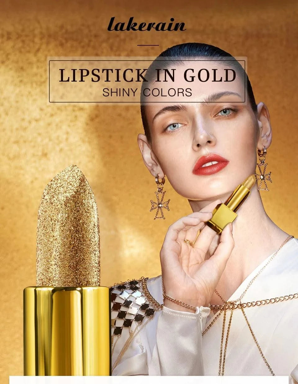 Gold Velvet Matte Moisturizing Waterproof Lipstick Makeup/cosmetics Pigment Nude Rouge
