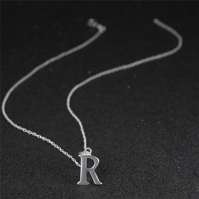 Fashion Jewelry Stainless Steel Link Chain Letter R Pendants Necklaces Fine Women Wedding Party Gift 2*2.5cm No chain